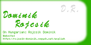 dominik rojcsik business card